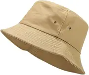 [Generic] Cotton Lightweight Packable Bucket Travel Hat Cap Solid Color Leisure Hat Spring/Summer Sunshade Hat Frog hat