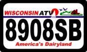 Wisconsin ATV Printed Plate, WI ATV Aluminum plate Reg number required to ship