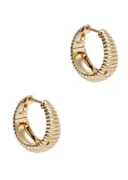 Yvonne Leon Paires De Creoles Berlingot 9kt Gold Hoop Earrings ONE SIZE