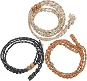 TEHAUX 3pcs Mesh Woven Necklace Clasp Beading Bungee Clear Necklace Chains Cage Spinner Gemstone Jewelry Connector Charm Bracelets Jewelry Organizer Tray Bracelet Cord Thread Braided Rope