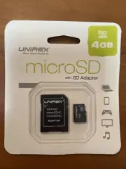 Unirex Micro SD Card with SD Adapter 4 GB