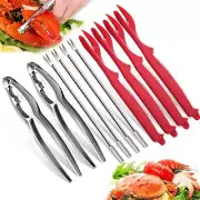 10PCS Crab Nut Crackers and Seafood Tools,Stainless Steel Lobster Crackers an...