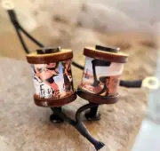1" 8-32 Tattoo Machine 8 Wrap Coils Wood Washers Fear and Loathing in Las Vegas