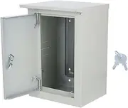 Angoily Outdoor Distribution Box Rv Electrical Panel Waterproof Electrical Enclosure Enclosure Covers Temporary Power Outlet Panel Iron Grey