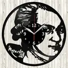 Wolfgang Amadeus Mozart Vinyl Record Wall Clock Decor Handmade 5045