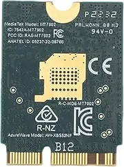 Generic WiFi 6E Wireless Card, M.2 NGFF Bluetooth 5.2, Tri Band 2.4Ghz 5Ghz 6Ghz Network Adapter Include 8dBi Antenna, Ultra Low Latency, Support Wi Ndows 10 11