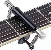 Guitar Rolling Capo Sliding Capo Adjustable Capo Rubber and Stainless Steel Capo for Tuning Tone of String Instruments Like Folk Classic Acoustic Electric Guitar Ukulele Mandolin Banjo