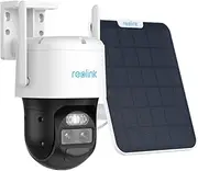 REOLINK 4MP Security Cameras Wireless Outdoor, Pan Tilt, Auto Tracking, 6X Hybrid Zoom, Solar Powered with 2K Color Night Vision, 2.4/5GHz WiFi, Local Storage, No Monthly Fee, Trackmix+Solar Panel