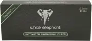 NEW !! 45 × 6MM ACTIVATED CHARCOAL SLIM PIPE & CIGARETTE FILTER / WHITE ELEPHANT