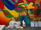 3D Abstract Graffiti Wallpaper Wall Mural Removable Self-adhesive 75