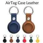 Shockproof Protective Case For Apple AirTag PU Leather Hang Key Ring Luggage