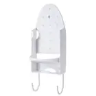Iron Storage Holder Over Door Ironing Board Hanger Hook Laundry Rack Caddy Shelf