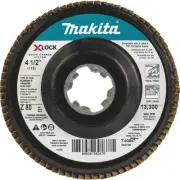 Makita X-LOCK 4-1/2 In. x 7/8 In. 80-Grit Type 27 Zirconia Angle Grinder Flap