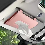SEMBEM Mask Dispenser for Car Visor, Tissue and Napkin Holder with One Refill - Pink