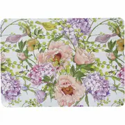 LaVida Dining Kitchen Spring Floral Cork Back Placemats Set 4