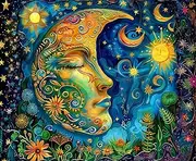 [Springbok] Blue Moon 1000 Piece Puzzle for Adults by Artist Claudia McKinney is a Fun and Vivid Image to Challenge You