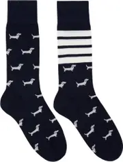 Thom Browne Striped Socks One size Black