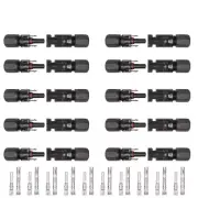 10pairs Solar Cable Connectors 4mm-6mm 30Amp Waterproof Solar Panel Wire Joiners