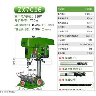 【廠家現貨】德克Z516BC16MM臺式鑽床工業大功率750W鑽銑床臺鑽臺式鑽銑鑽床【現貨】