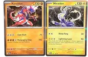 Koraidon & Miraidon - Scarlet & Violet - Legendary Pokemon 2 Card Lot - 080/198-124/198