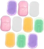 BESPORTBLE 10 Boxes Paper Hand Soap Sheets Mini Portable Disposable Scented Soap Sheets for Outdoor Indoor Traveling Camping Hiking Hand Washing