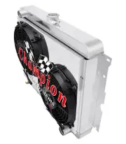 2 Row 1" PR Radiator,10" Fans,Shroud-1970-1973 Plymouth Barracuda Small Block V8
