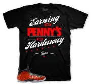 Shirt To Match Foamposite Metallic Red Shoes - Earning Penny's Tee