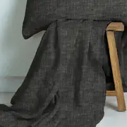 M Home French Linen Flat Sheet Grey Marle