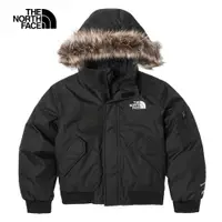在飛比找蝦皮商城優惠-The North Face北面兒童黑色防水透氣舒適保暖連帽