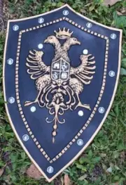 Polyurethane Foam Medieval Two-Headed Eagle Shield