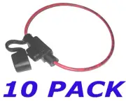 (10 pcs) PREMIUM 16 GAUGE MINI ATC INLINE FUSE HOLDERS CAR AUDIO ALARMS FUSES