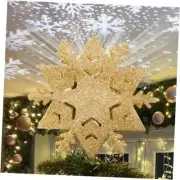 Christmas Tree Topper, 8" Gold Christmas Tree Star with Projector Lights, 6