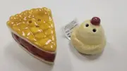 CHERRY PIE & ICE CREAM SCOOP MINI SALT & PEPPER SHAKERS **NEW**