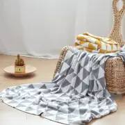 110*130cm Cozy Decorative Knit Woven Throw Blanket Sofa Throw Bed Throw Bed Blanket