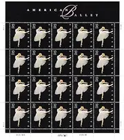 American Ballet 20 x 32 Cent U.S. Postage Stamps 1997#3237