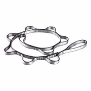 Aerial Yoga Hammock 8 Ring Extension Belt Nylon High-Strength Double Strap Length: 1.1M(Gray)