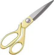 CABODYALS 8 Inch Stainless Steel Fabric Scissors for Sewing, Golden Knife Edge, Sharp Robust Dressmaking Scissors with Alloy Handle for Threads, Crafts, Yarn Cutting, Clothing, Dressmaking