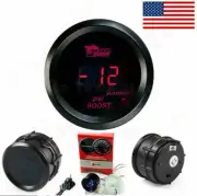 2" 52mm Red Digital LED Elec -30~30 PSI Turbo Boost Gauge W/ Sensor Boat Car US (for: BMW)
