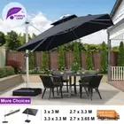 PURPLE LEAF Outdoor Classic Patio Cantilever Umbrella for Garden Pool Double Top