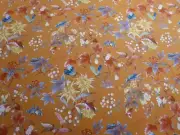 American Folk & Fabric Insightful Orange Floral Cotton Fabric