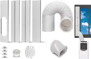 Portable AC Window Kit with Exhaust Hose, Air Conditioners Kits Parts Adjustable