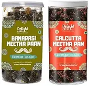 Green Velly Delight Foods Mukhwas Banarasi Meetha Paan (Without Supari & Areca Nut) (Calcutta Paan 100g + Banarasi Paan 100g)