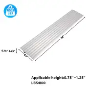 Threshold Ramp 1" Aluminum Door Ramp 800 lbs Wheelchair