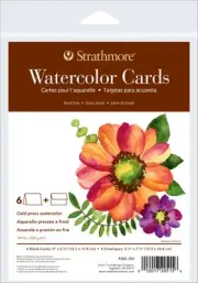 3 Pack Strathmore Cards & Envelopes 5"X6.875" 6/Pkg-Watercolor P205150