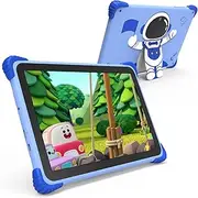 EGOTEK Kids Tablet 10 Inch,Tablet for Kids 3-7,Android 13,8-core, 8GB RAM 64GB ROM,HD Screen,6000 mah Battery,WiFi6,Dual Camera,Eyes Protection,iWawa Parental Control,Foldable Stand (Blue)