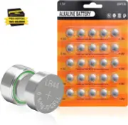 25 Pack LR44 Batteries,Premium Alkaline AG13 L1154F SR44 357 303 A76 Lr44 1.5V B