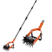 Walensee Rotary Cultivator Tool, Adjustable Garden Hand Tiller with Stainless...