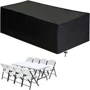 Outdoor Table Set Cover, Waterproof Patio Furniture Covers, Rectangular Garden Furniture Covers, 420D Oxford Fabric Garden Table Cover, for Patio, Garden