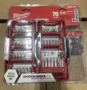 Brand New Milwaukee Shockwave 70 Pc Impact Duty Driver Bit Set 48-32-4495 NEW