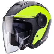Soho Milano Matt Black Neon Jet Helmet